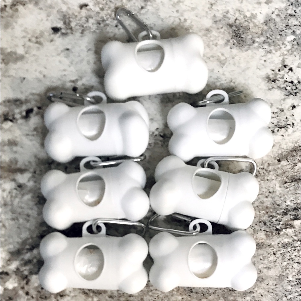 10 Individual Dog Poop Bags With Dispenser and Clip